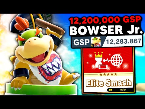 This is what a 12,000,000 GSP Bowser Jr. looks like in Elite Smash