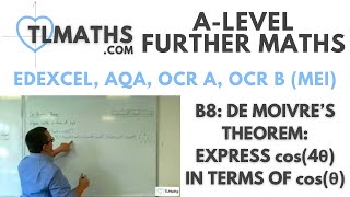 Download the video "A-Level Further Maths B8-09 De Moivre’s Theorem: Express cos(4θ) in terms of cos(θ)"