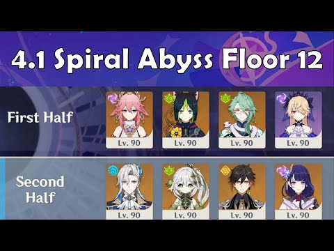 4.1 Spiral Abyss Floor 12 (Tighnari Quicken / Neuvillette Hyperbloom) [Genshin Impact]