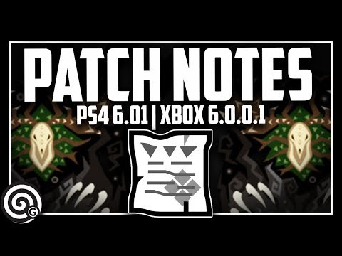 PATCH NOTES - Update PS4 6.01 (Xbox 6.0.0.1) | Monster Hunter World