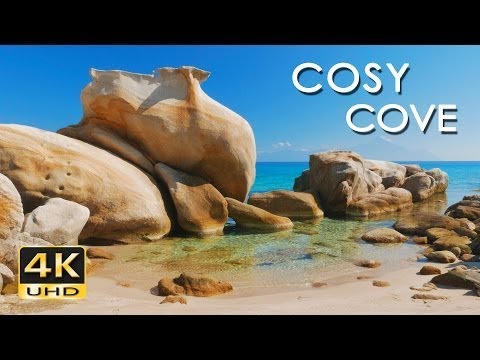 4K Cosy Cove - Gentle Lapping Waves - Relaxing Sea/ Ocean Sounds - Ultra HD Nature Video - (2020)