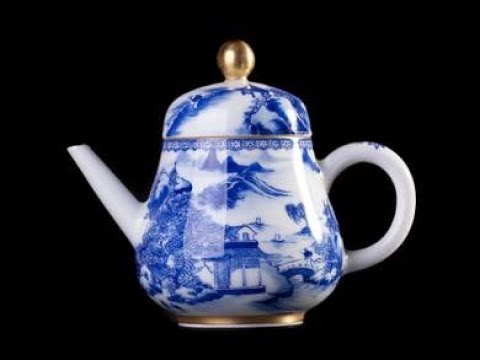 Teapot # 26237, Jingdezhen porcelain, hand painting, 175 ml.