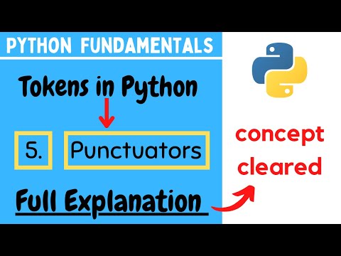 Python Fundamentals Python Tokens Punctuators Punctuators In Python
