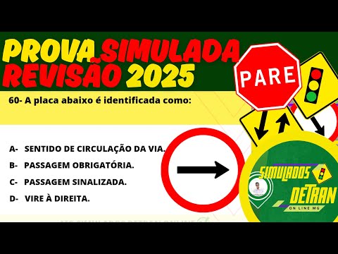 PROVA SIMULADA DO DETRAN 2025 com 2 PROVAS em 1 - Simulado DETRAN 2025