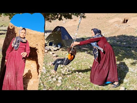 A natural wonder! 🍃 Maryam builds a safe haven for Yasna. 👧🏠