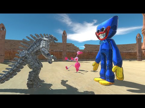 Mechagodzilla vs Huggy Wuggy and Mommy Long Legs - ARBS Mods
