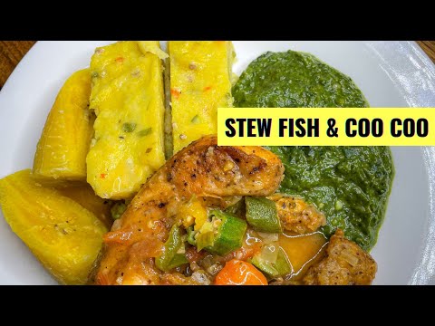 Lets Make Cou Cou with Stewed Fish|| Coo Coo||