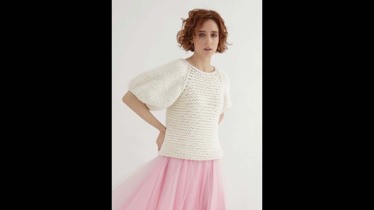 Top Down Sweater Knitting Pattern Emily By Through The stitch