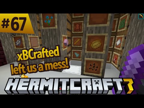 Hermitcraft 7: cleaning up xBCrafted's mess with a redstone item sorter! ep 67