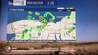 Local on the 8s thunderstorms in Rochester NY 8/13/16
