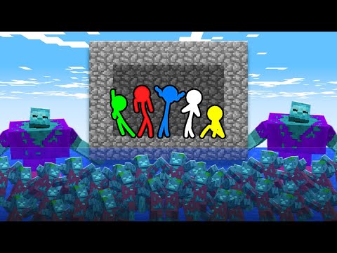 Stickman VS Minecraft: Mutant Drowned Apocolypse  - AVM Shorts Animation