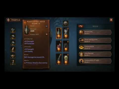 Diablo Immortal: My Crusader Insane DPS Gear/Skill Set! Kikuras Rapid H1!