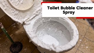 Clean toilet easily without scrubbing using toilet bubble cleaner