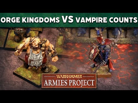 Ogre Kingdoms vs Vampire Counts Warhammer Armies Project Live Reupload Battle Report