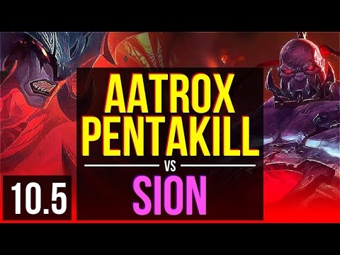 AATROX vs SION (TOP) (DEFEAT) | Pentakill, Godlike | KR Grandmaster | v10.5