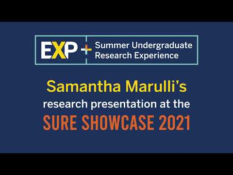2021 Summer Undergraduate Student Researcher, Samantha Marulli