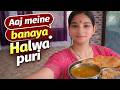 TODAY I MADE INDIAN HALWA PURI AFTER 9 DAYS FASTING ️ VAAHI BISHNOI VLOGS Vlog Navratri