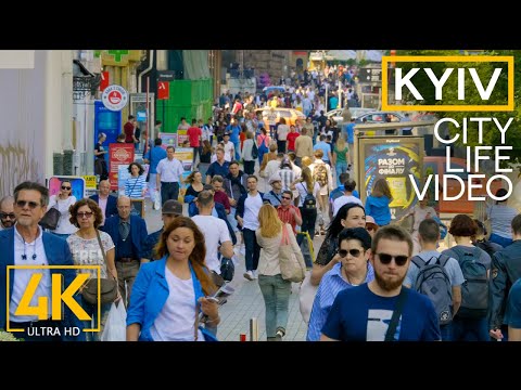Peaceful City Life of Kyiv, Capital of Ukraine - Before-War Shots of a Beautiful City in 4К UHD