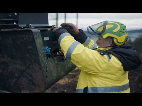 Der John Deere Harvester 1470H 8-Rad