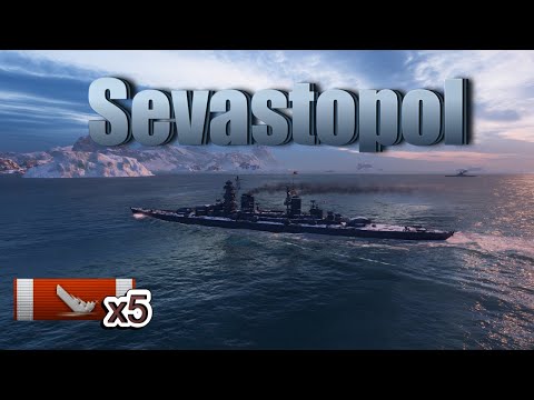 World of Warships - Sevastopol KRAKEN game play. Should you get this ship?