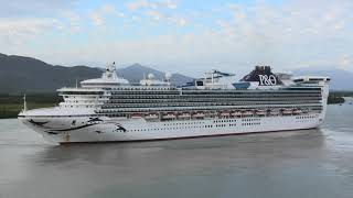 Pacific Encounter Cruise Liner Entering Cairns Harbour on 30 Jul 2024
