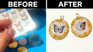 Turned Butterfly stickers into beautiful Earrings