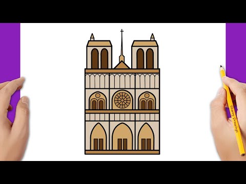 HOW TO DRAW THE NOTRE DAME DE PARIS