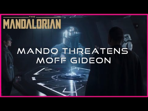 The Mandalorian Speech || Mando Threatens Moff Gideon Over Grogu