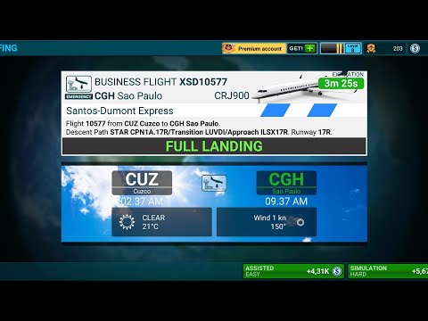 airlines commander CRJ-900 Santos-dumont Express simple landing  CGH sao Paulo