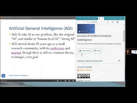 Artificial General Intelligence with Professor Pei Wang, Lecture 1 out of 8