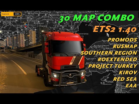 30 Maps Mega Combo for ETS2 1.40 (Including Promods, EAA, Roextended, Rusmap, Kirov Bonuses) Guide