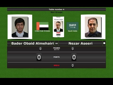 Snooker 6 reds Groups : Bader Obaid Almehairi vs Nezar Aseeri