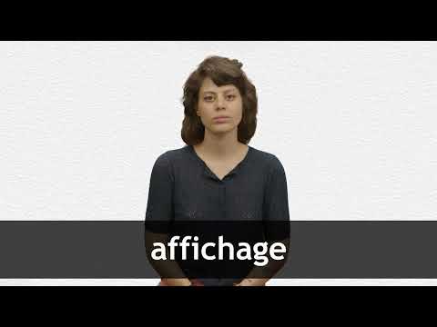 How to pronounce AFFICHAGE in French