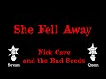 Nick Cave and the Bad Seeds - She Fell Away - Karaoke