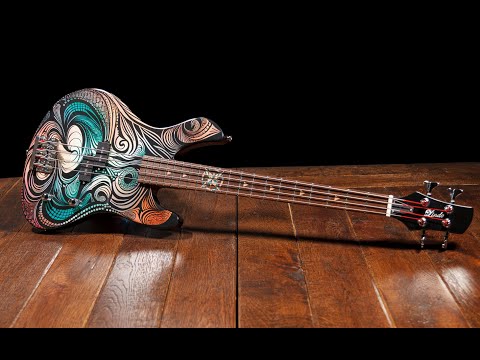 Lindo Sahara Electric Bass Guitar (30" Short Scale) | Nautical Star 12th Fret Inlay - Graphic Art Finish | 20th Anniversary Special Edition image 16