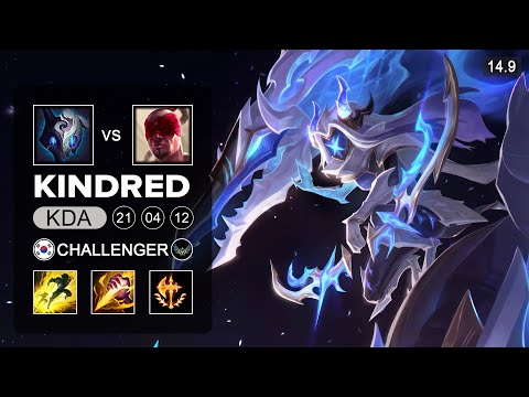 Kindred vs Lee Sin Jungle - KR Challenger - Patch 14.9 Season 14