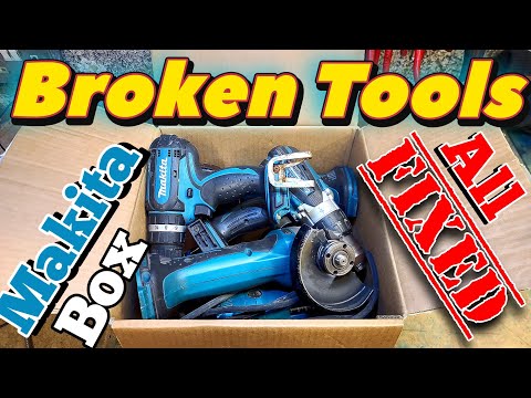 Repairing a whole Box of broken Makita tools. Suprized 2 in particular could even be fixed.