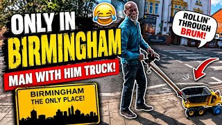 Man with him truck driving in Birmingham/street Vlog