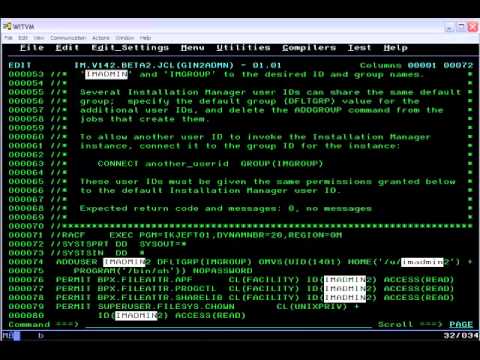 WAS V8 Beta for z/OS, Demo 7 -  Using IBM Installation Manager in group mode