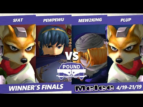 Pound 2019 SSBM Teams -  SFAT & PewPewU VS  Mew2King & Plup - Smash Melee Winner's Finals