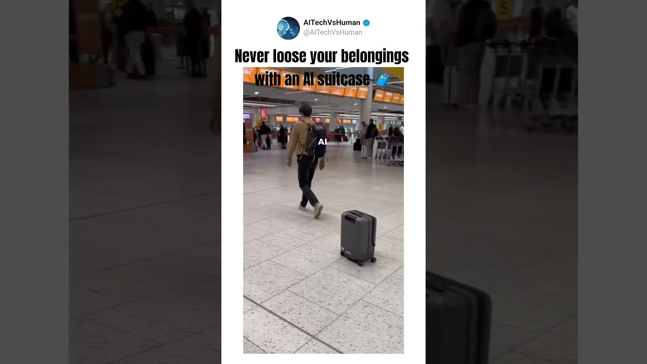 Never loose your belongings with an AI suitcase 🧳#ai #aisuitcase #travel