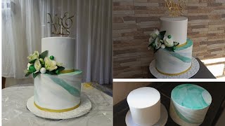 How to Decorate a Simple 2 Tier Wedding Cake |Fondant Cake