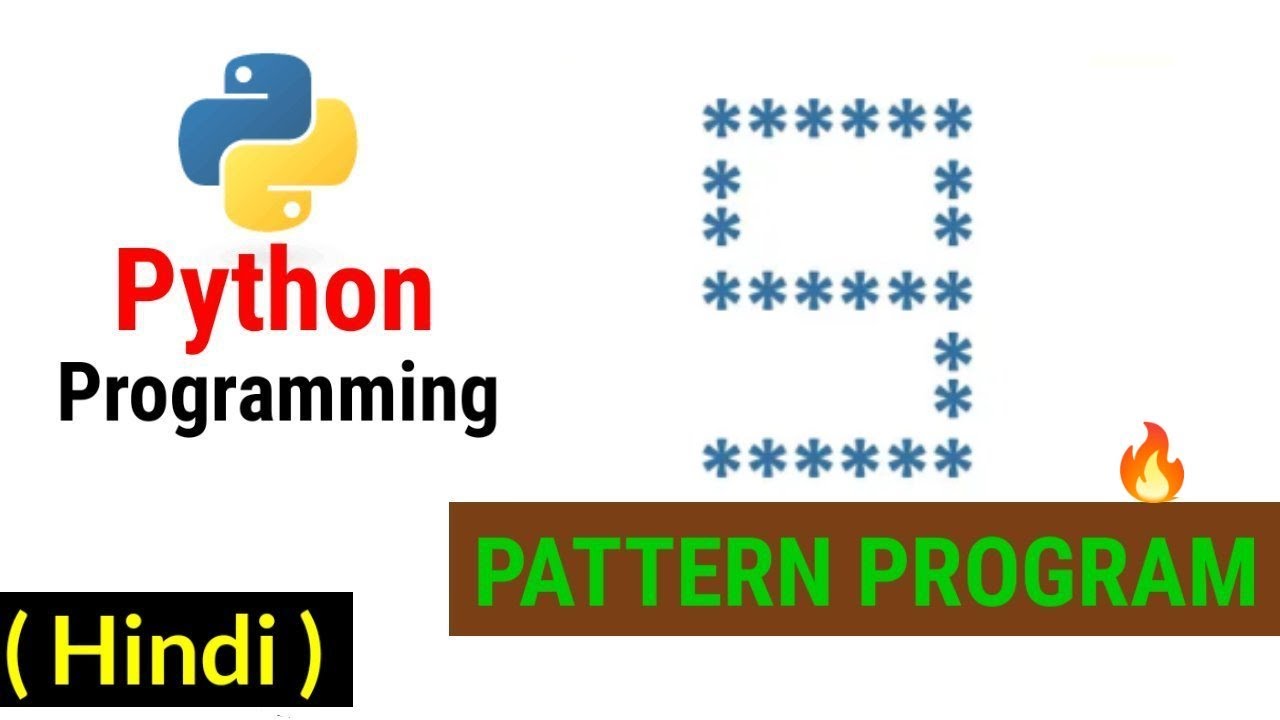 Printing Stars '*' in 9 Shape | Printing Stars in Nine shape in python | python pattern programs