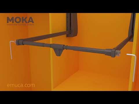 Penderie escamotable Hang chromée - charge 12 kg EMUCA