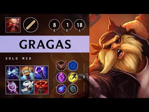 Gragas Mid vs Pantheon: Godlike - EUW Grandmaster Patch 14.24