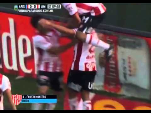 Diego Villar y su fallido festejo con Union