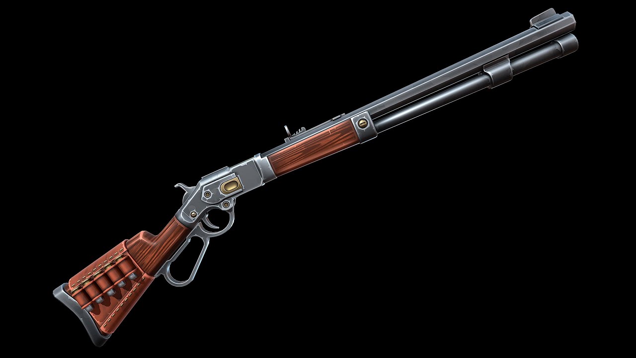 Stylized Winchester Rifle 3D Model