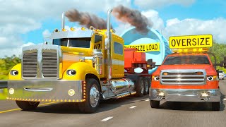 thumb for The Highway Adventure With Wilson The Semi-Truck & Bob The Truck | Space Rocket Delivery (RCH SPACE)
