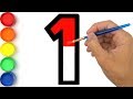 Glitter Number Coloring Pages Learn Colors Learn Numbers For Kids