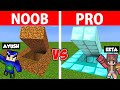 NOOB vs PRO: SAFEST HIDDEN HOUSE BUILD CHALLENGE ft. @AyushMore in Minecraft